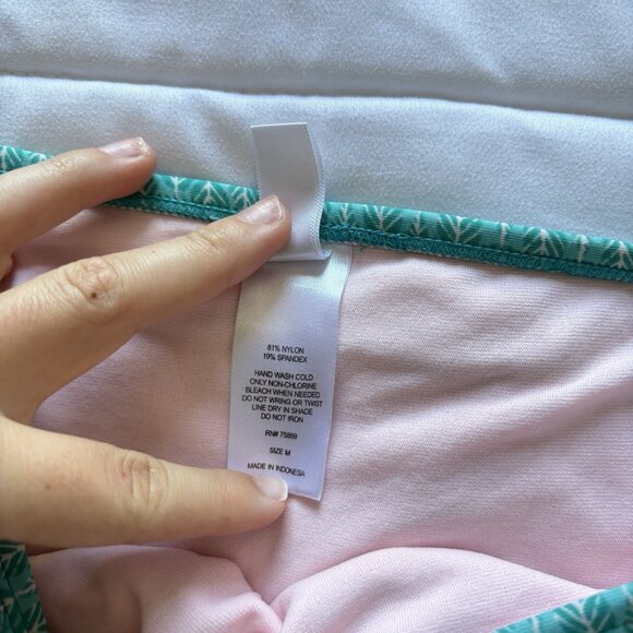 Hula Honey Leaf Breeze Womens Size Medium Side Tie Cheeky Bikini Swim Bottoms - Picture 3 of 5